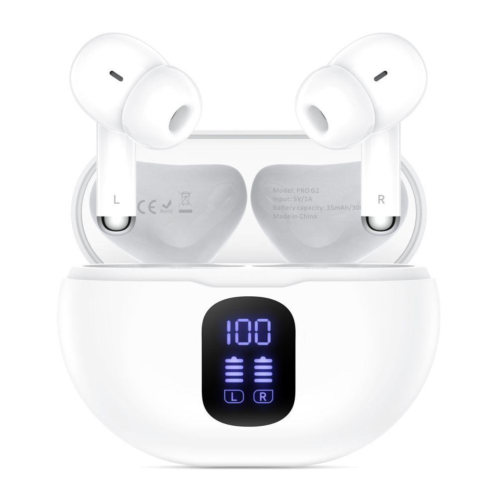 TechProtection UltraBoost Pro Earphone draadloze bluetooth oordopjes wit