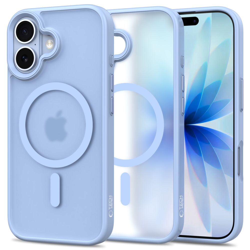 TechProtection MagSafe iPhone 17 hoesje mat blauw