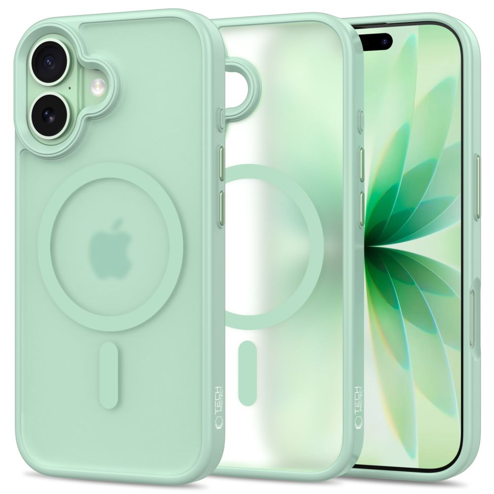 TechProtection MagSafe iPhone 17 hoesje mat sage groen