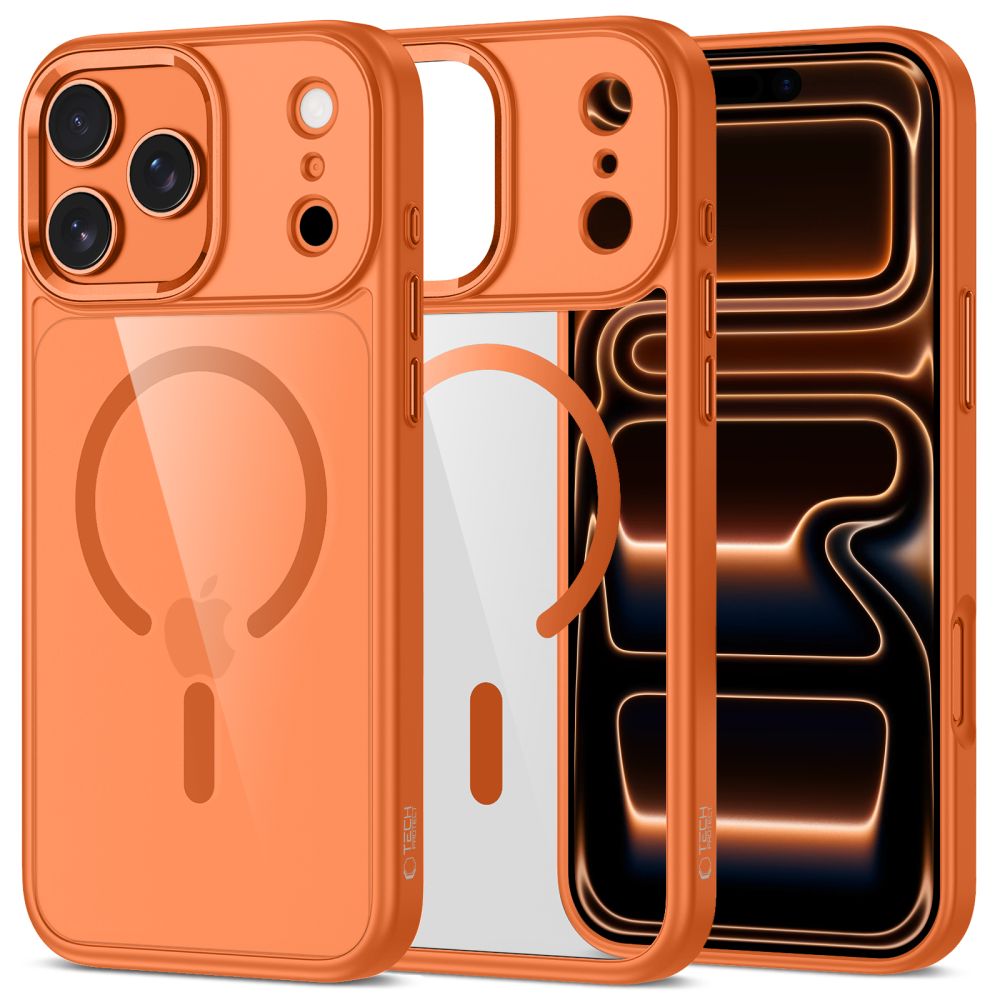 TechProtection Hybrid MagSafe iPhone 17 Pro hoesje oranje
