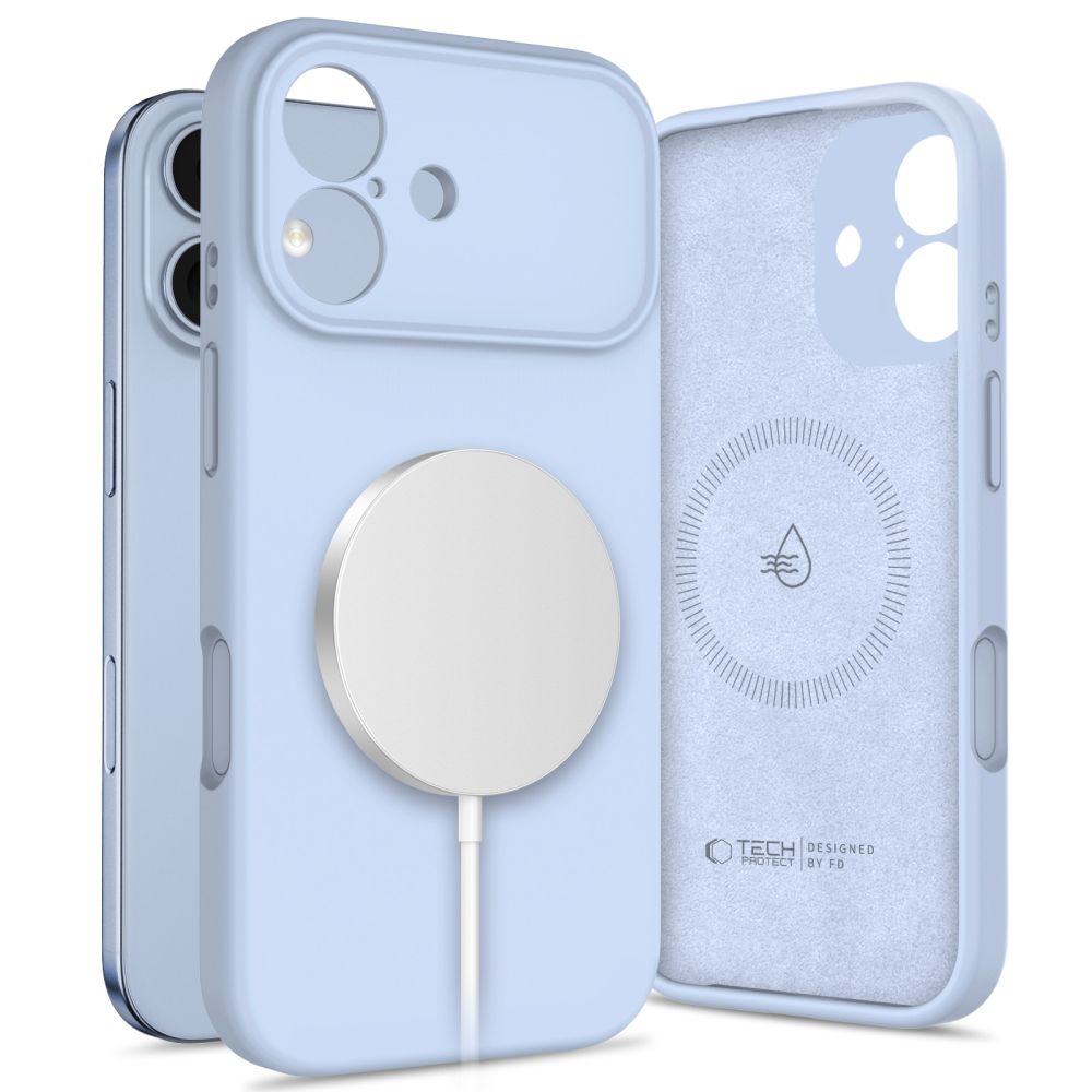 TechProtection Silicone MagSafe iPhone 17 hoesje blauw