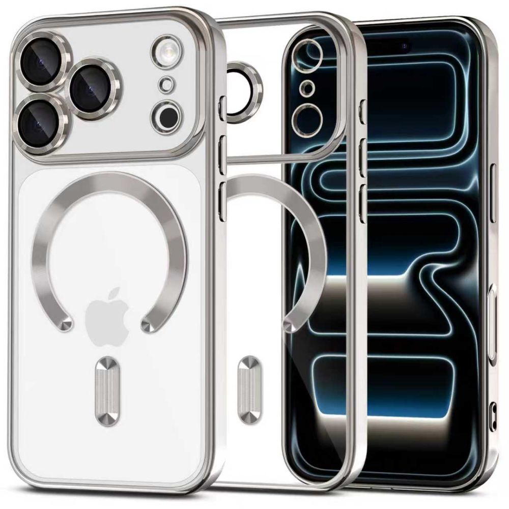 TechProtection MagFlex iPhone 17 Pro Max hoesje zilver