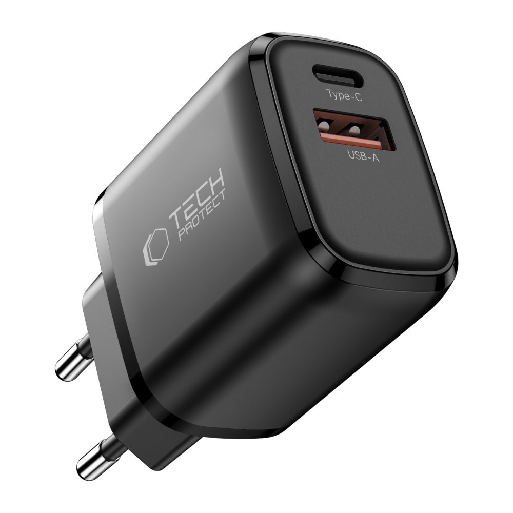 TechProtection GaN 45 watt USB-C oplader zwart
