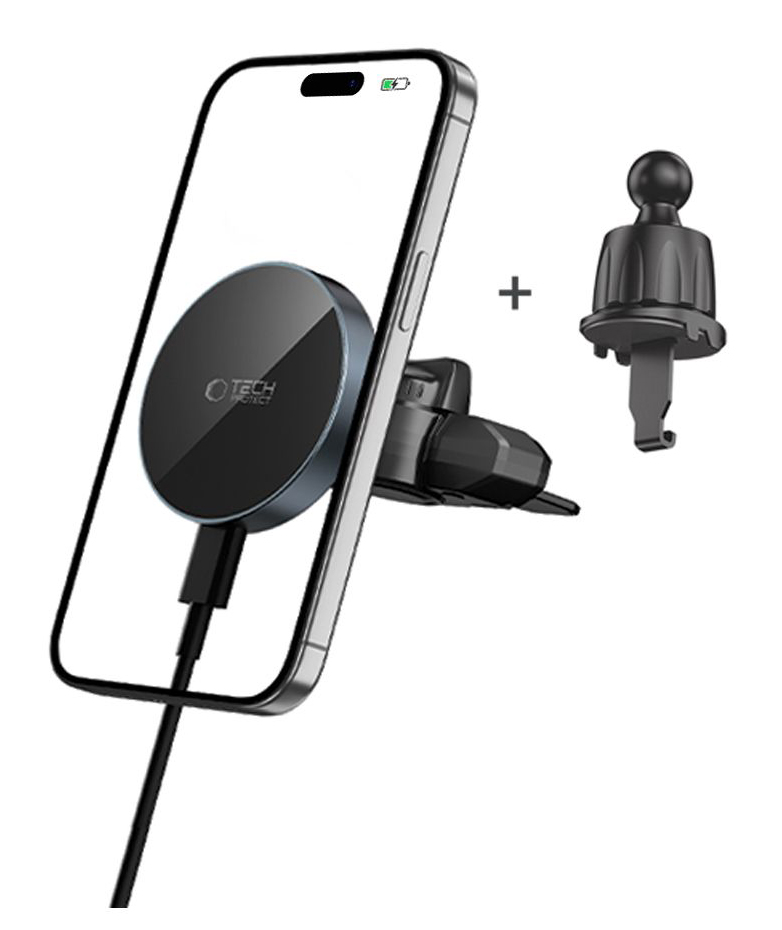 TechProtection Seno MagSafe zuignap autohouder en oplader
