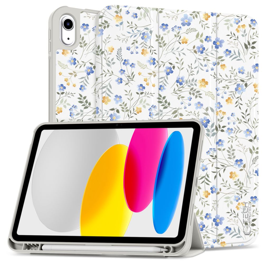 TechProtection Pencil iPad 2025 / 2022&nbsp;hoesje flowers