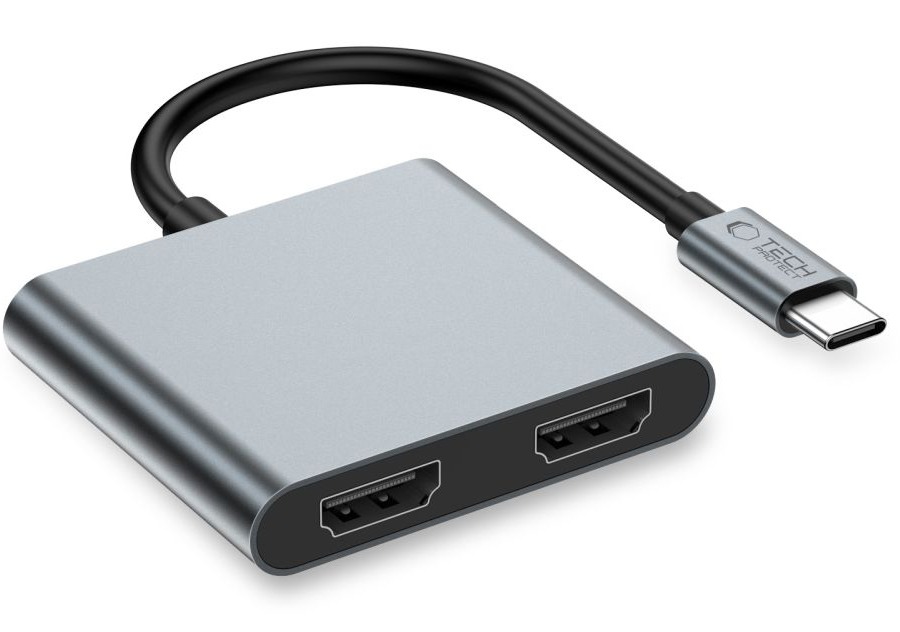 TechProtection&nbsp;4in-1 USB-C hub Dual HDMI