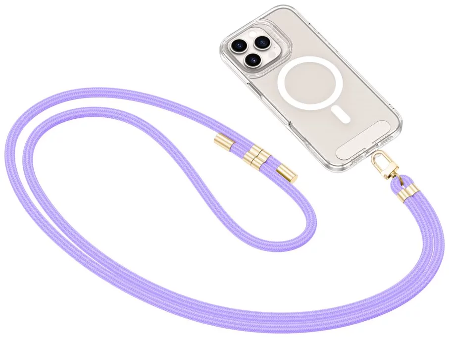 TechProtection Crossbody universeel draagkoord voor elke telefoon paars / goud