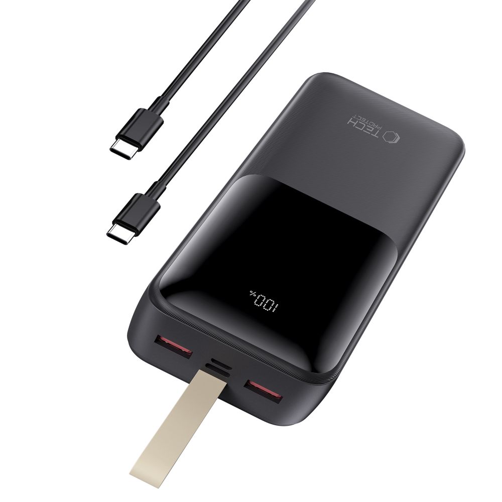 TechProtection&nbsp;30000mAh 22.5W powerbank zwart