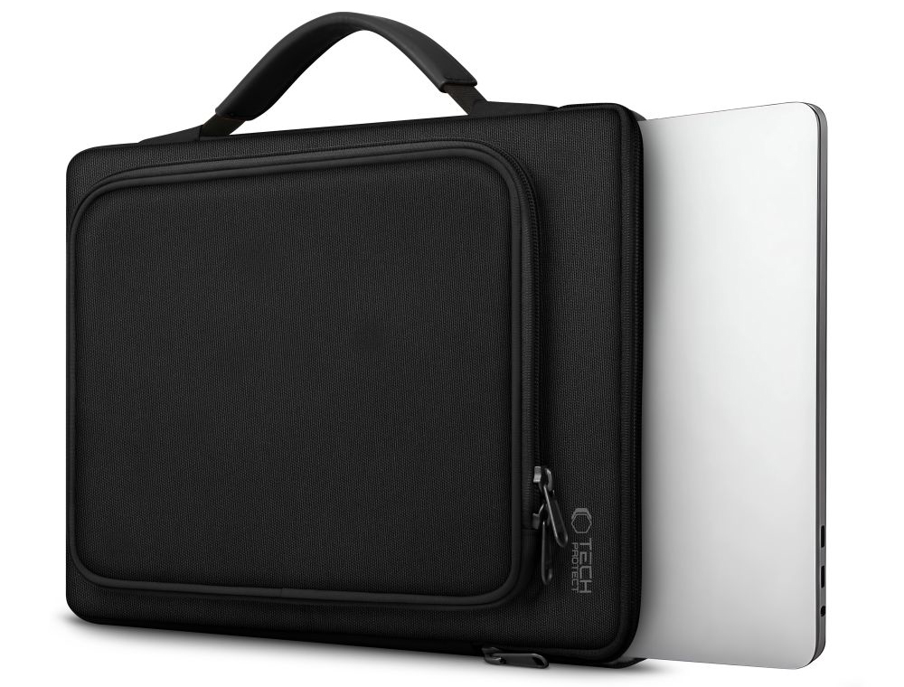 TechProtection Baja MacBook 13 / 14 inch laptop sleeve tas zwart