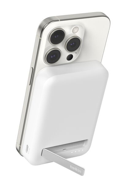 Belkin MagSafe Qi2 8000 mAh powerbank met stand wit