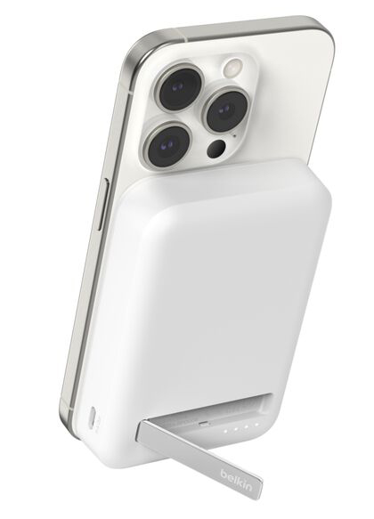 Belkin MagSafe Qi2 10000 mAh powerbank met stand wit