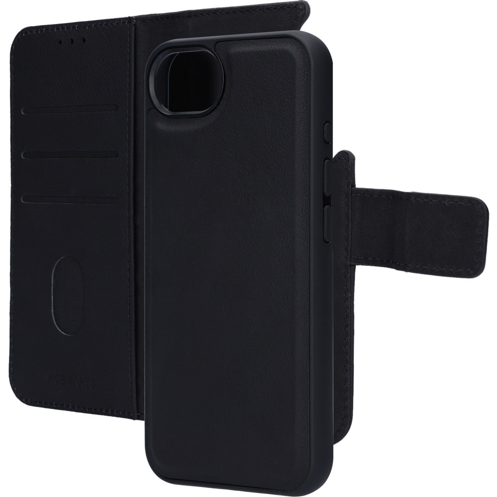Mobiparts leren 2 in 1 Wallet iPhone 17e / 16e hoesje zwart