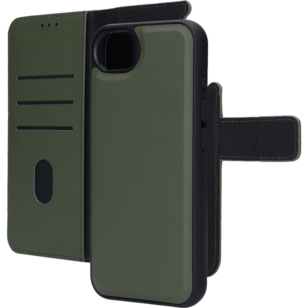 Mobiparts leren 2 in 1 Wallet iPhone 17e / 16e hoesje groen