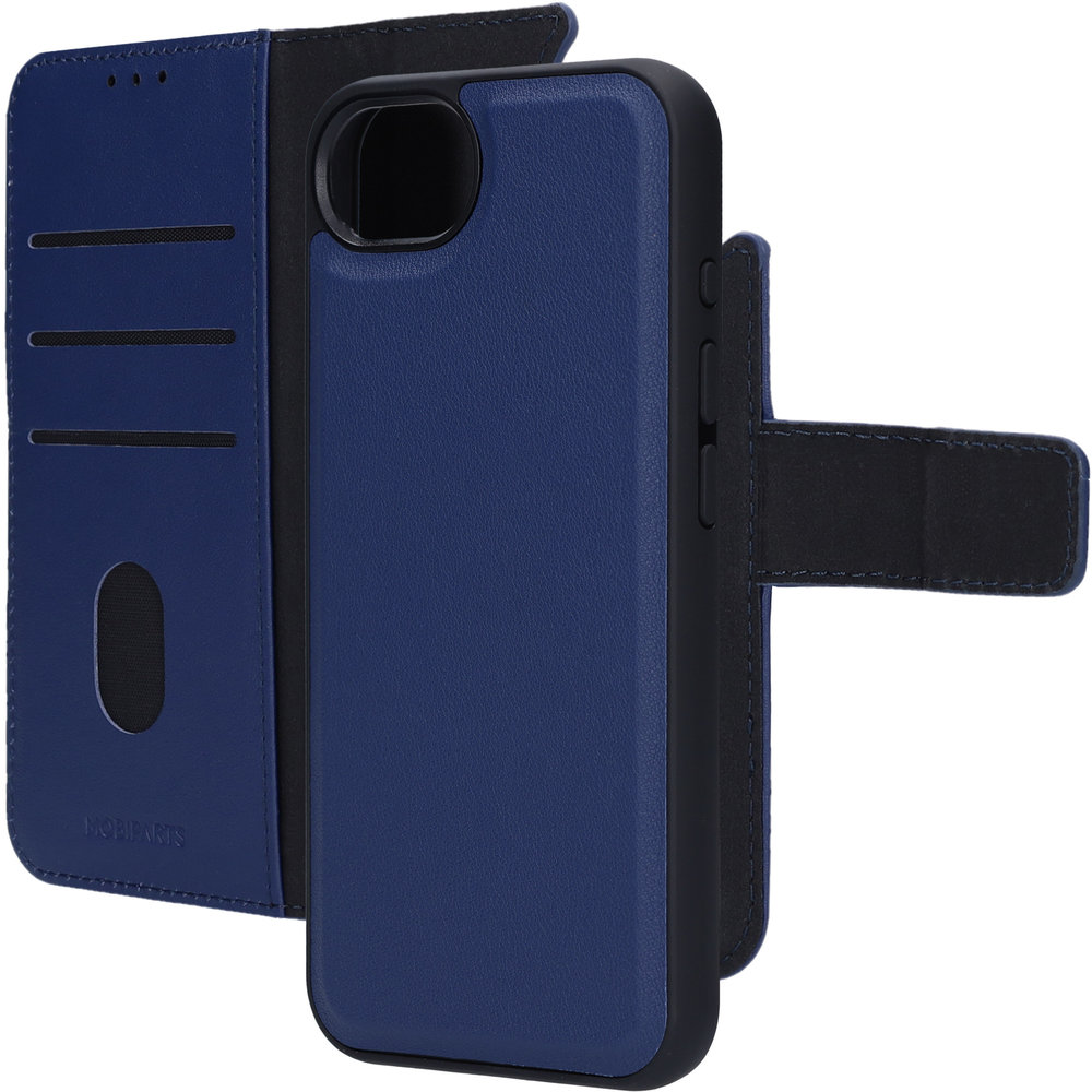 Mobiparts leren 2 in 1 Wallet iPhone 17e / 16e hoesje blauw