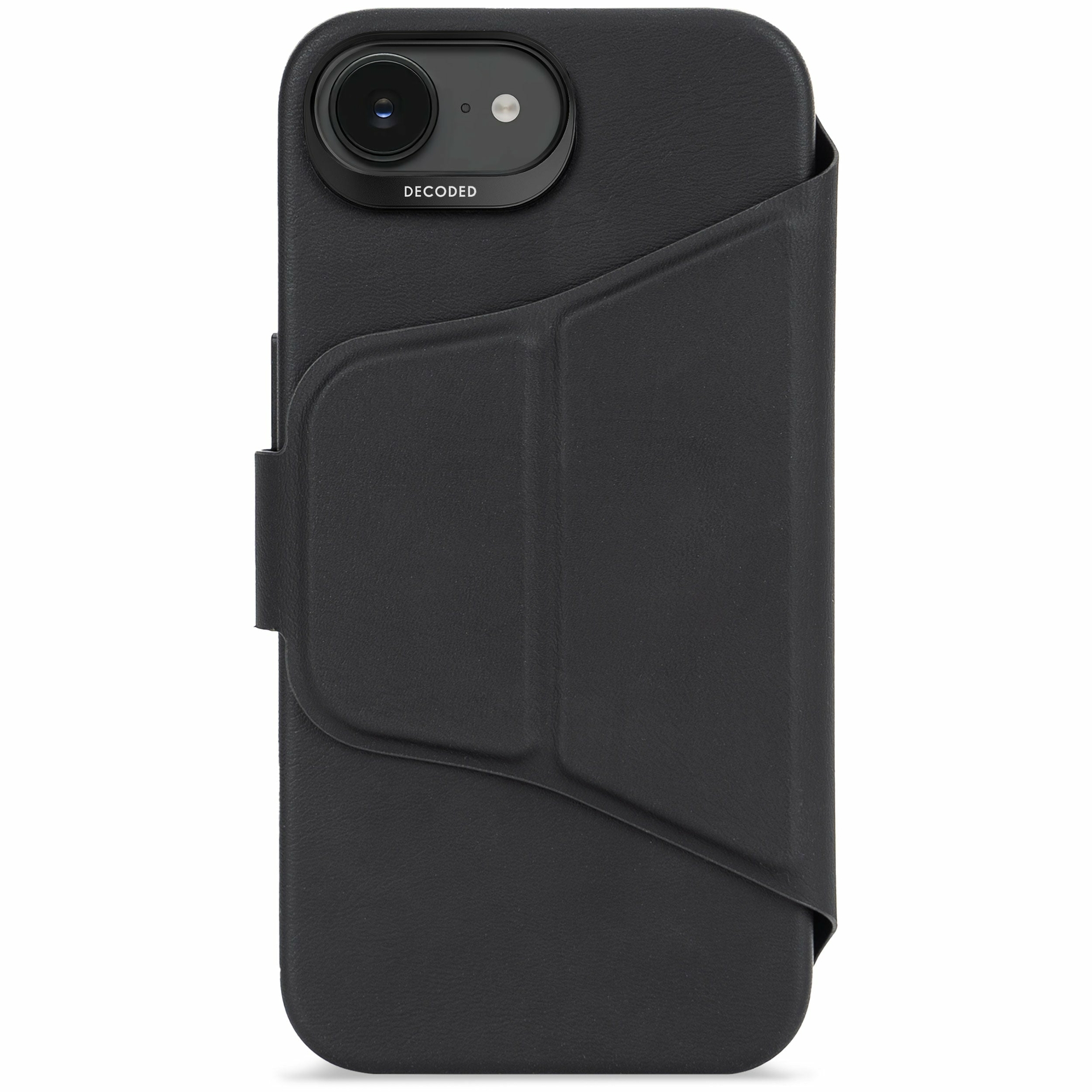 Decoded siliconen 2 in 1 wallet iPhone 17e / 16e hoesje zwart