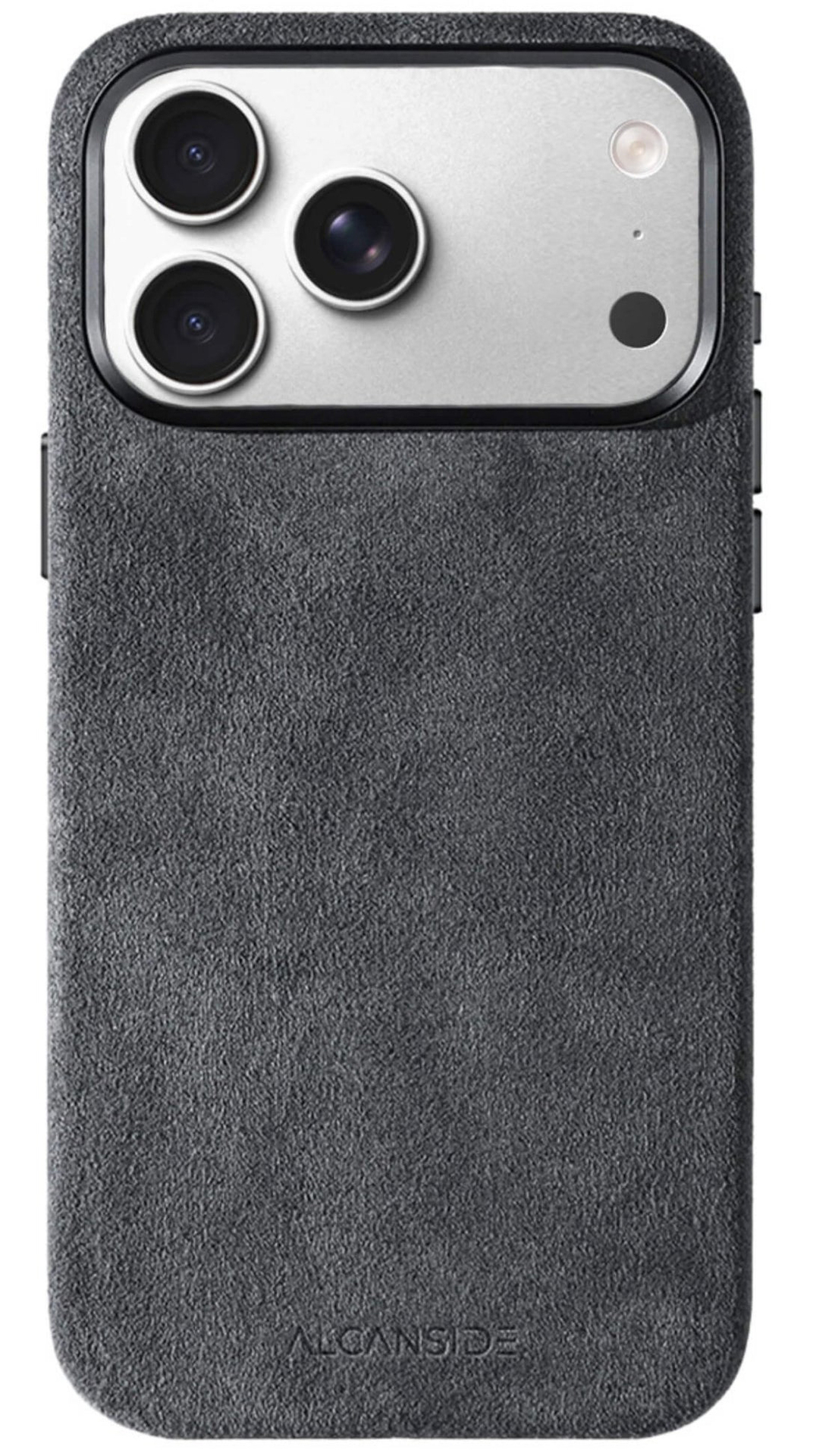 Alcanside Alcantara iPhone 17 Pro hoesje space grijs
