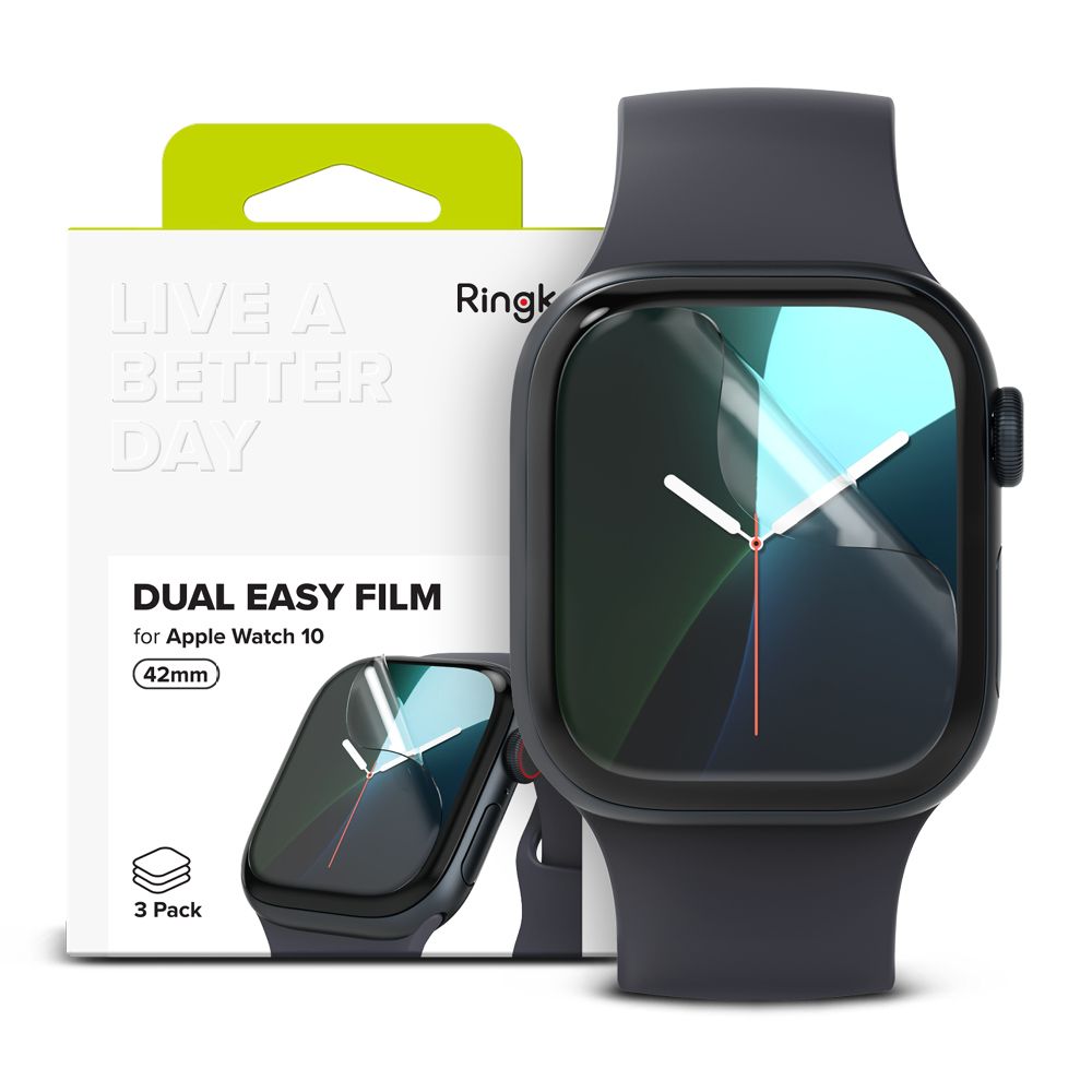 Ringke Easy Flex Apple Watch 10 46 mm screenprotector 3 pack