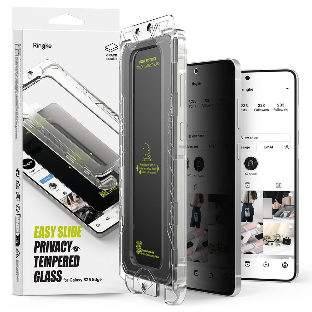 Ringke Easy Slide Galaxy Edge S25 privacy screenprotector