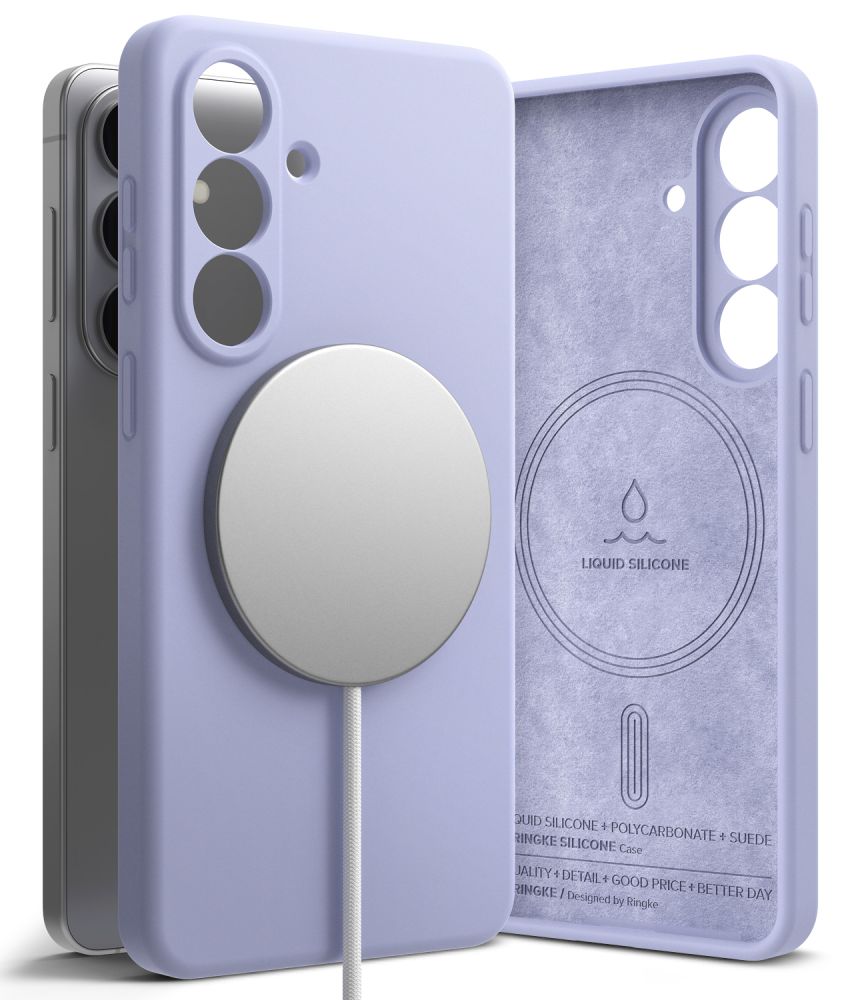 Ringke MagSafe Silicone Galaxy S26 hoesje lavender