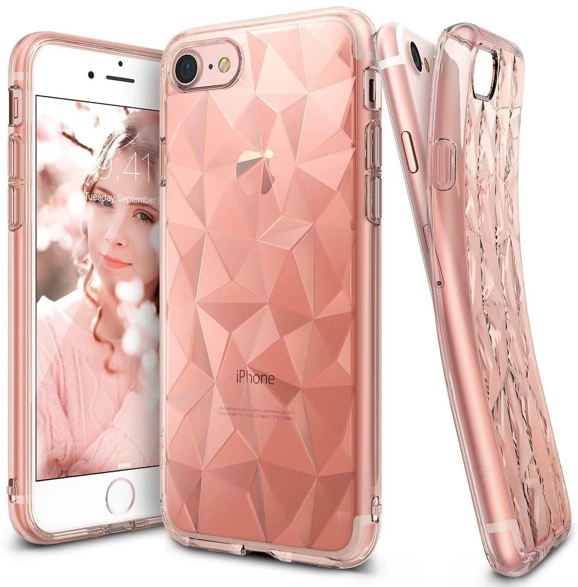 Ringke Air Prism iPhone SE 2022 / 2020 / 8 / 7 hoesje Rose