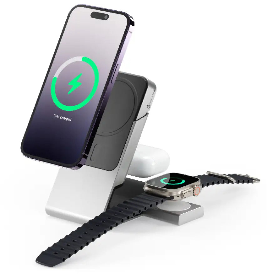 Alogic Matrix+ 3-in-1 MagSafe oplaadstation zwart