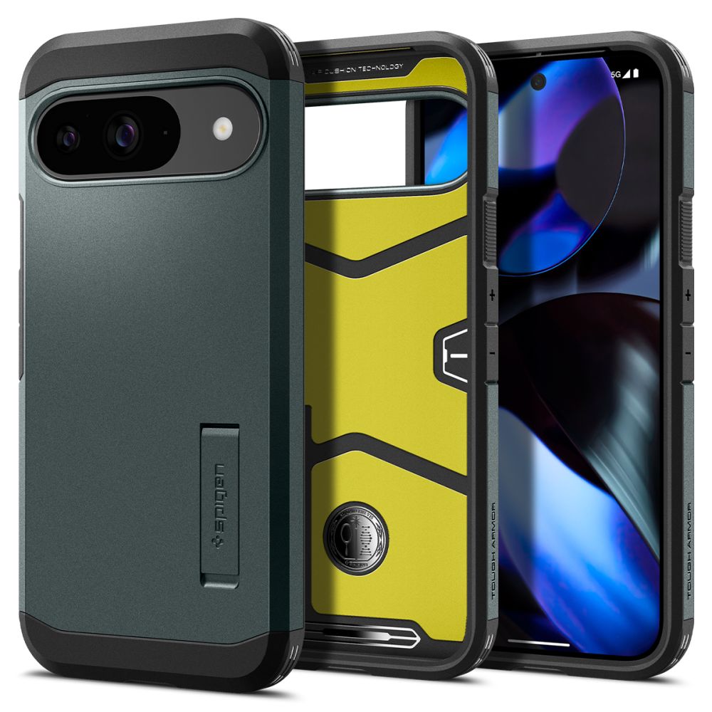 Spigen Tough Armor Pixel 9 / 9 Pro hoesje groen