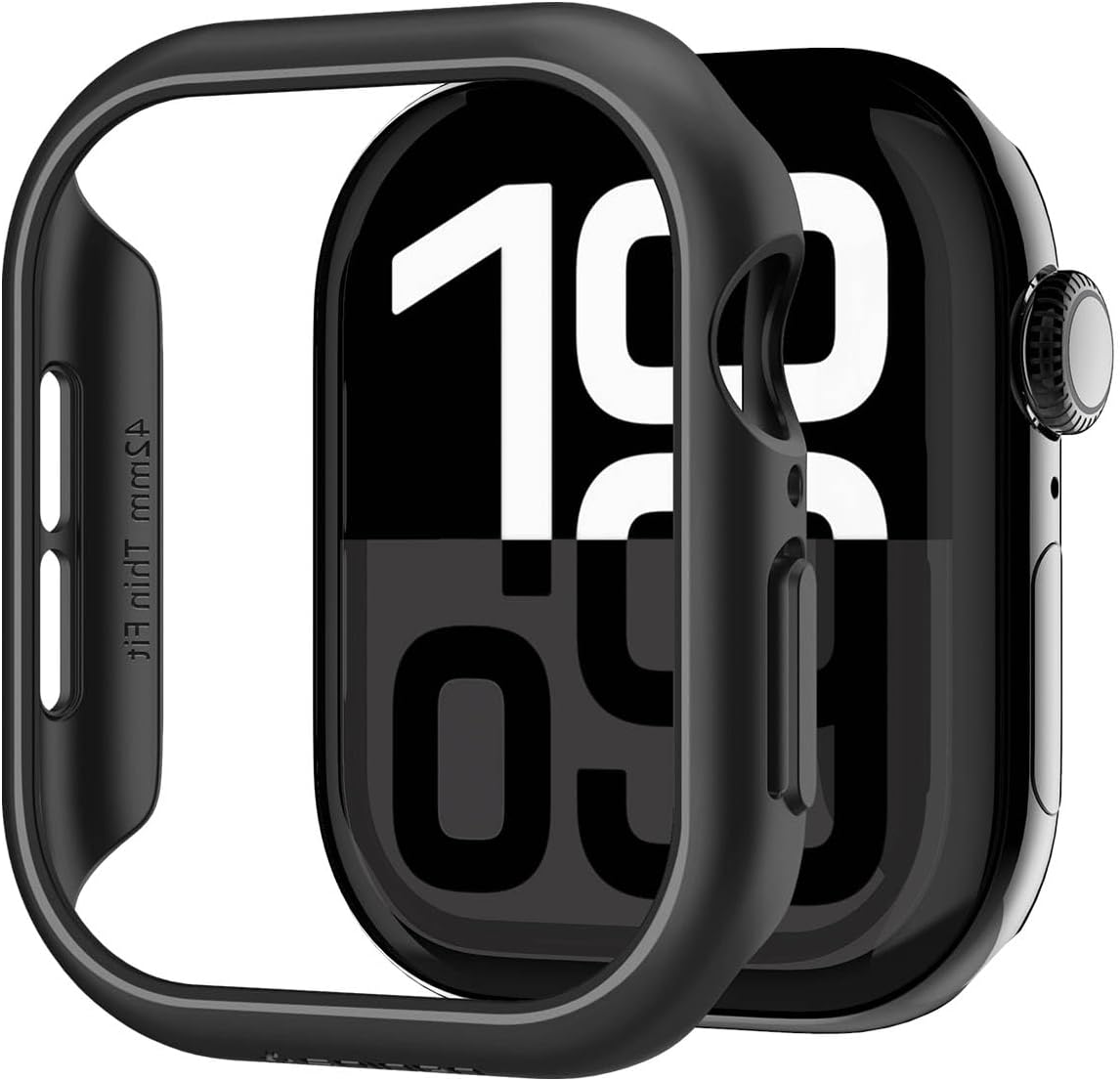 Spigen Thin Fit Apple Watch 10 42 mm hoesje zwart