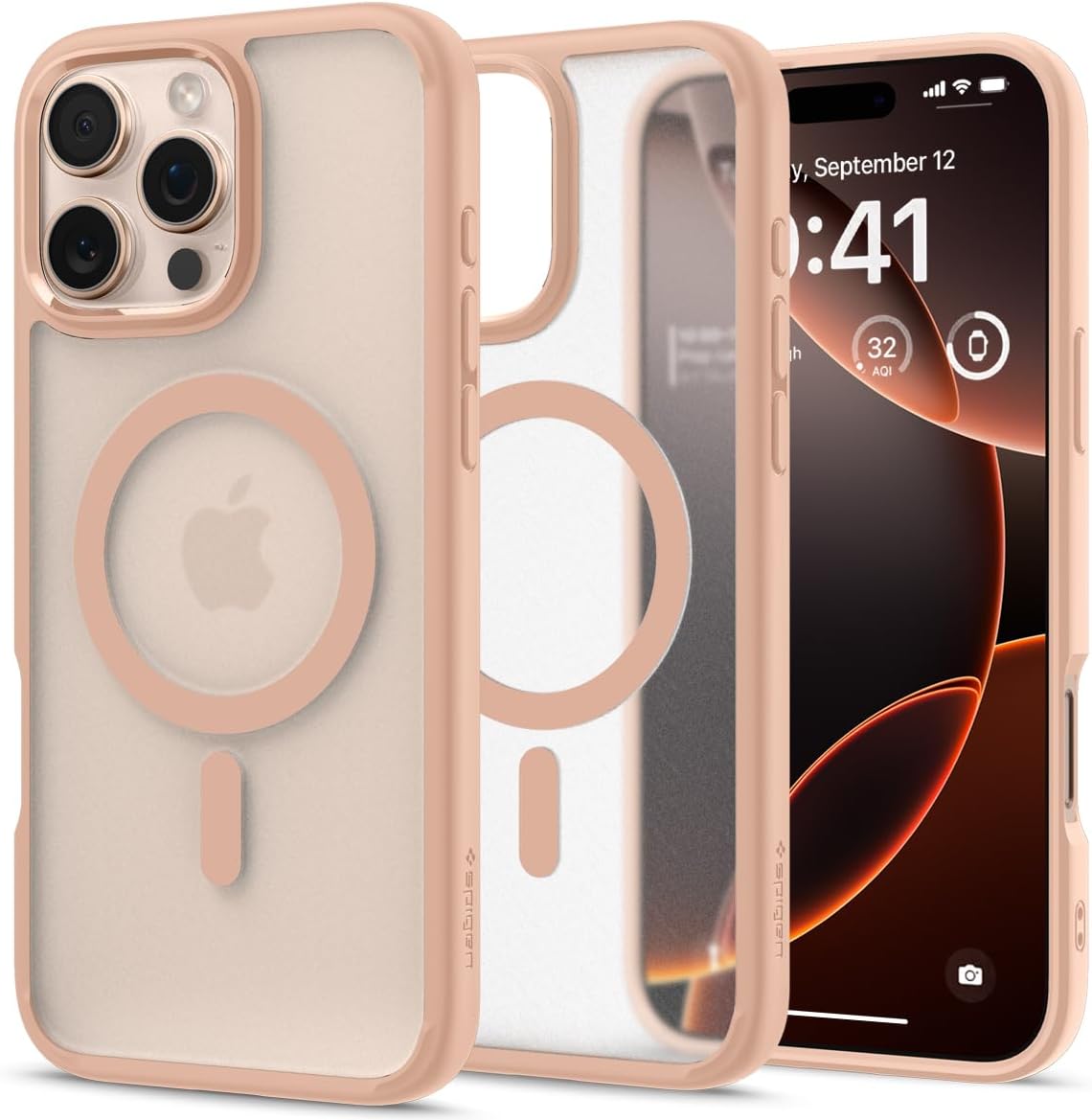 Spigen Ultra Hybrid MagSafe iPhone 16 Pro hoesje frost rose