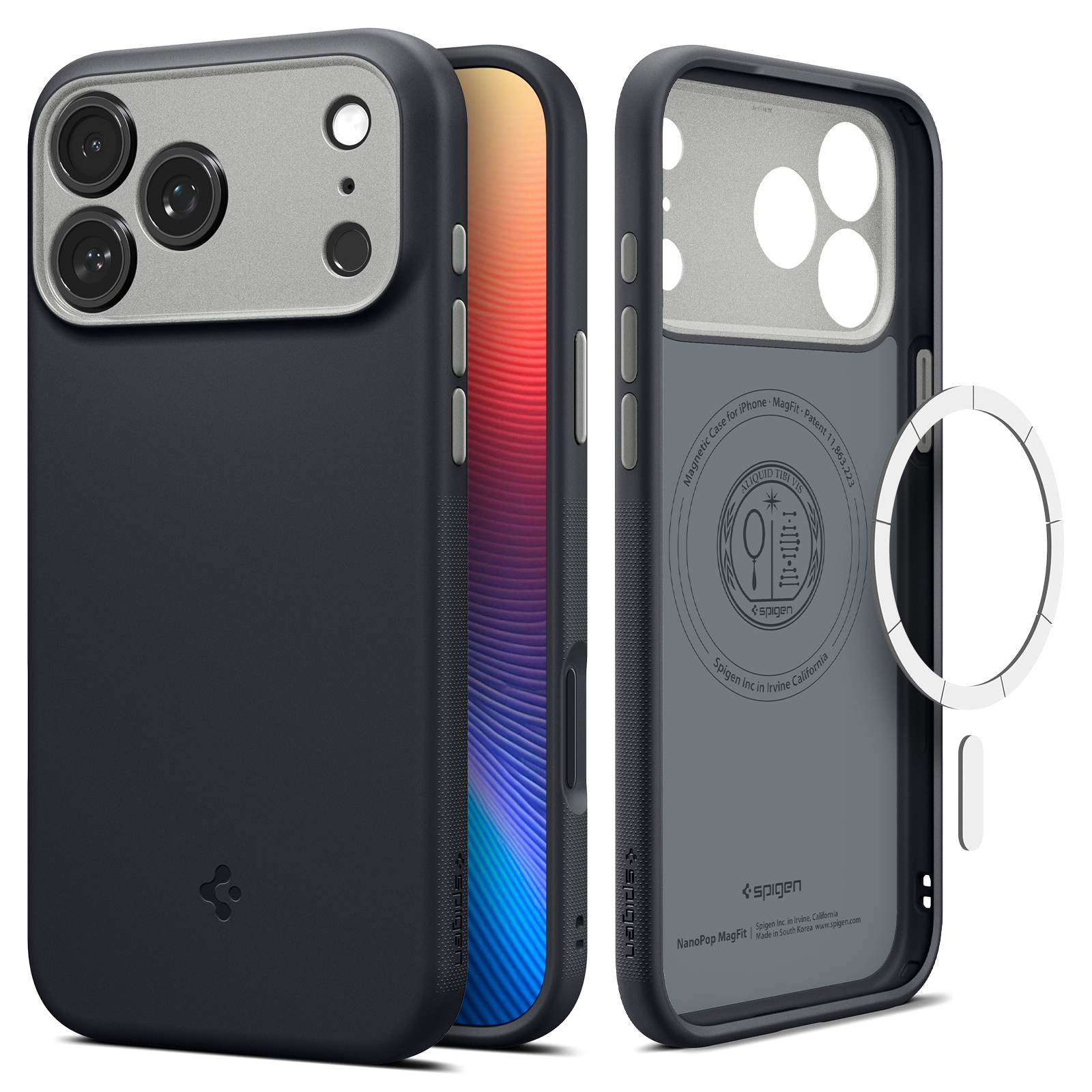 Spigen Nano Pop MagSafe iPhone 17 Pro Max hoesje zwart