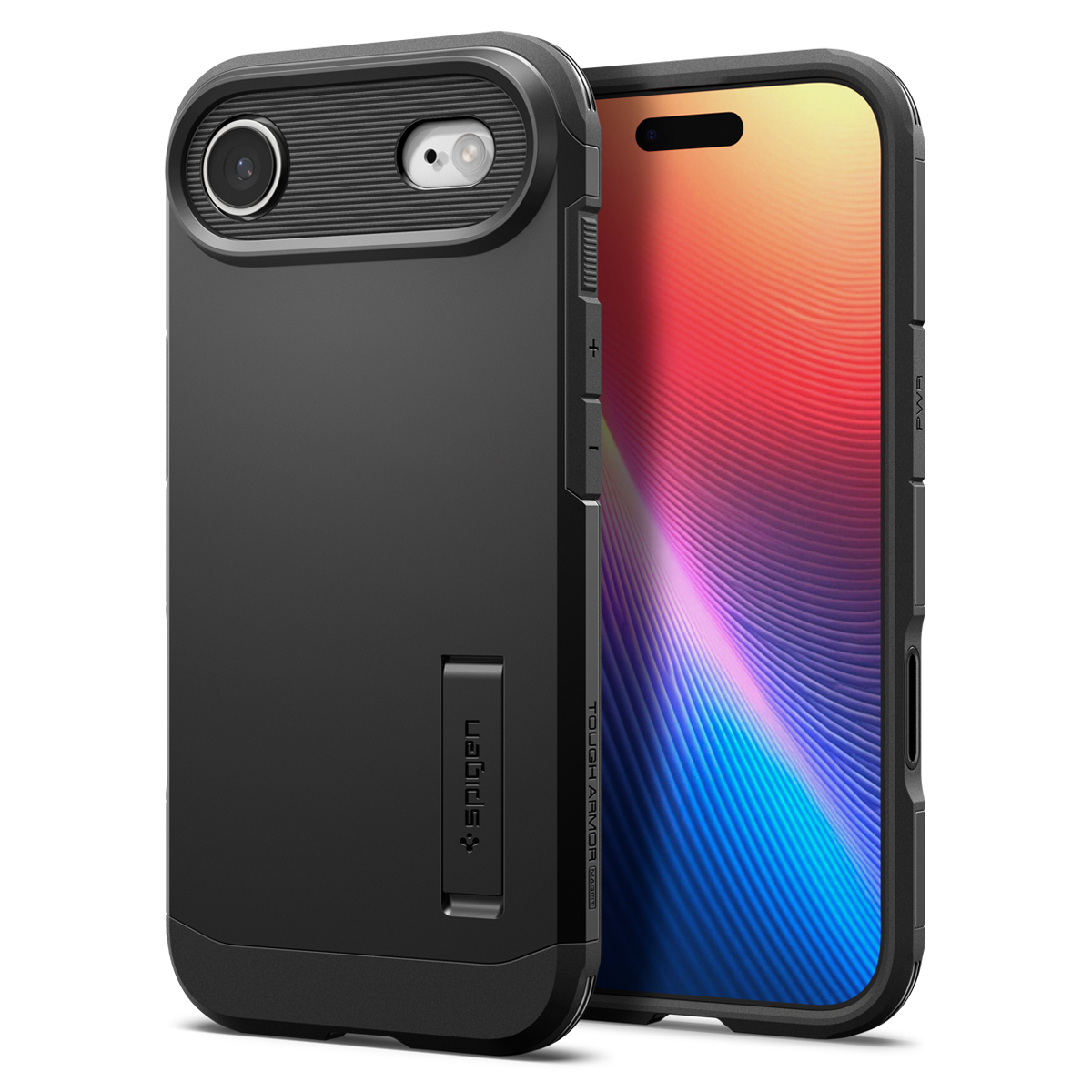 Spigen Tough Armor T MagSafe iPhone 17 Air hoesje zwart