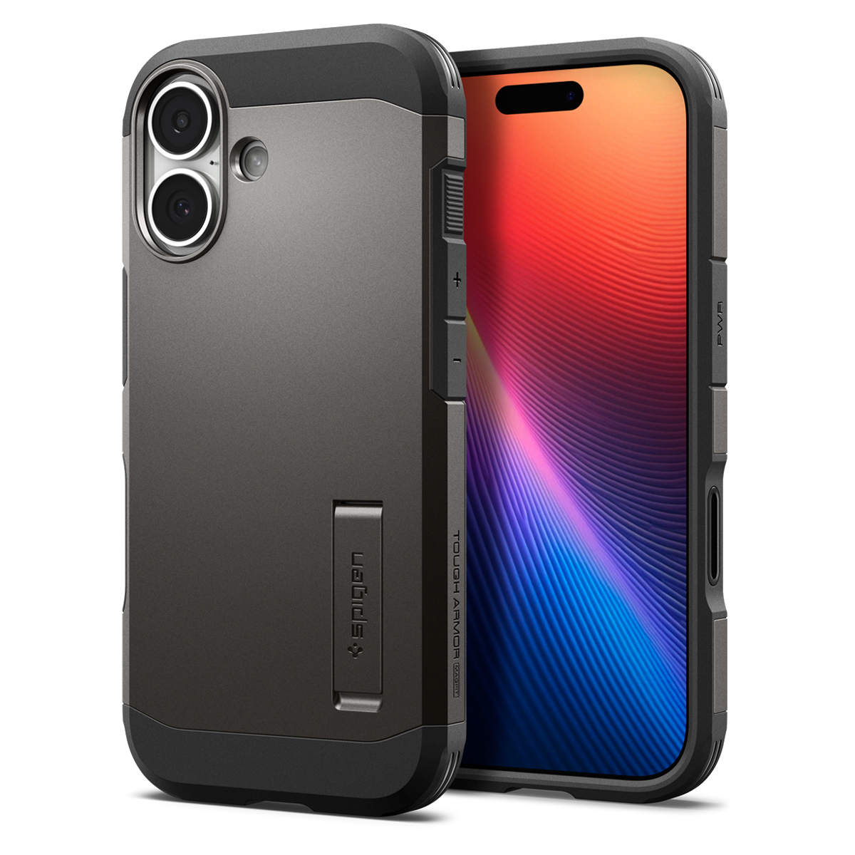 Spigen Tough Armor T MagSafe iPhone 17 hoesje gunmetal