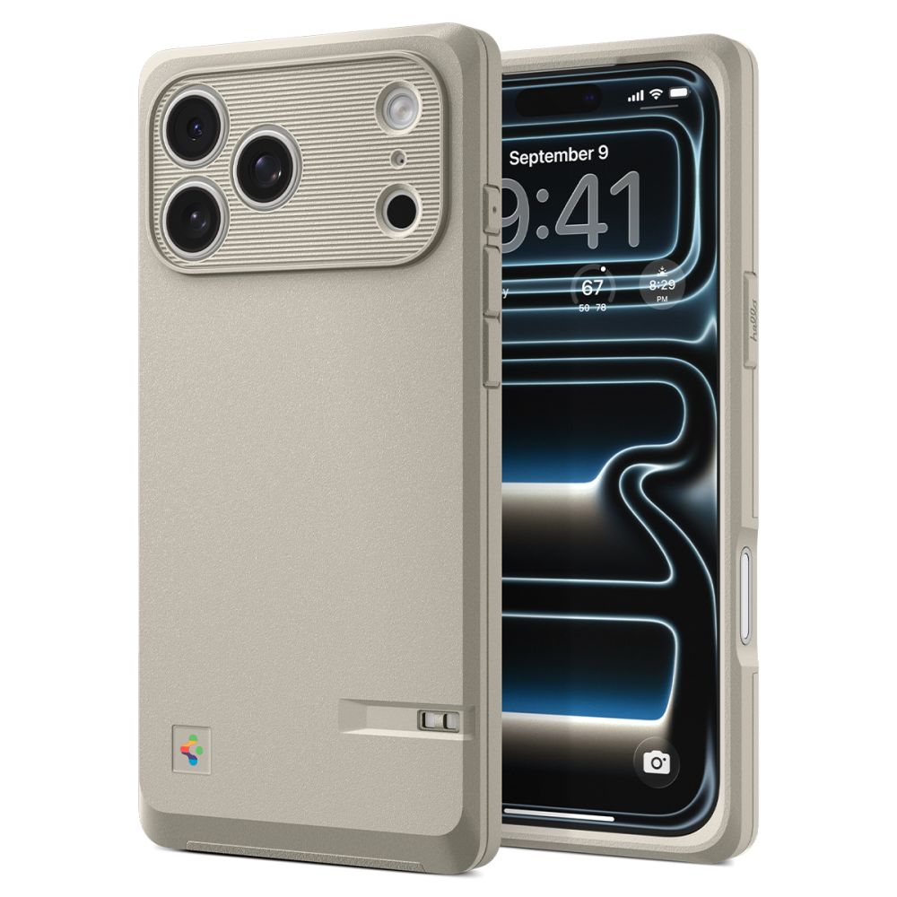 Spigen Classic LS MagSafe iPhone 17 Pro Max hoesje stone