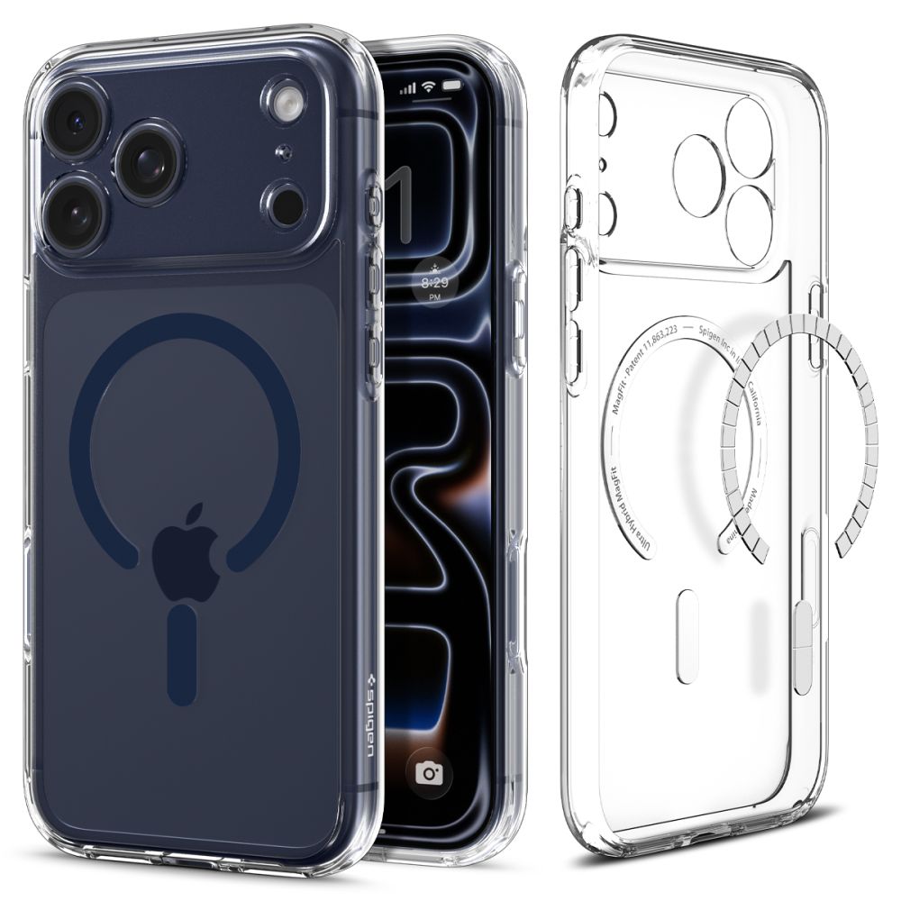 Spigen Ultra Hybrid MagSafe iPhone 17 Pro hoesje blauw