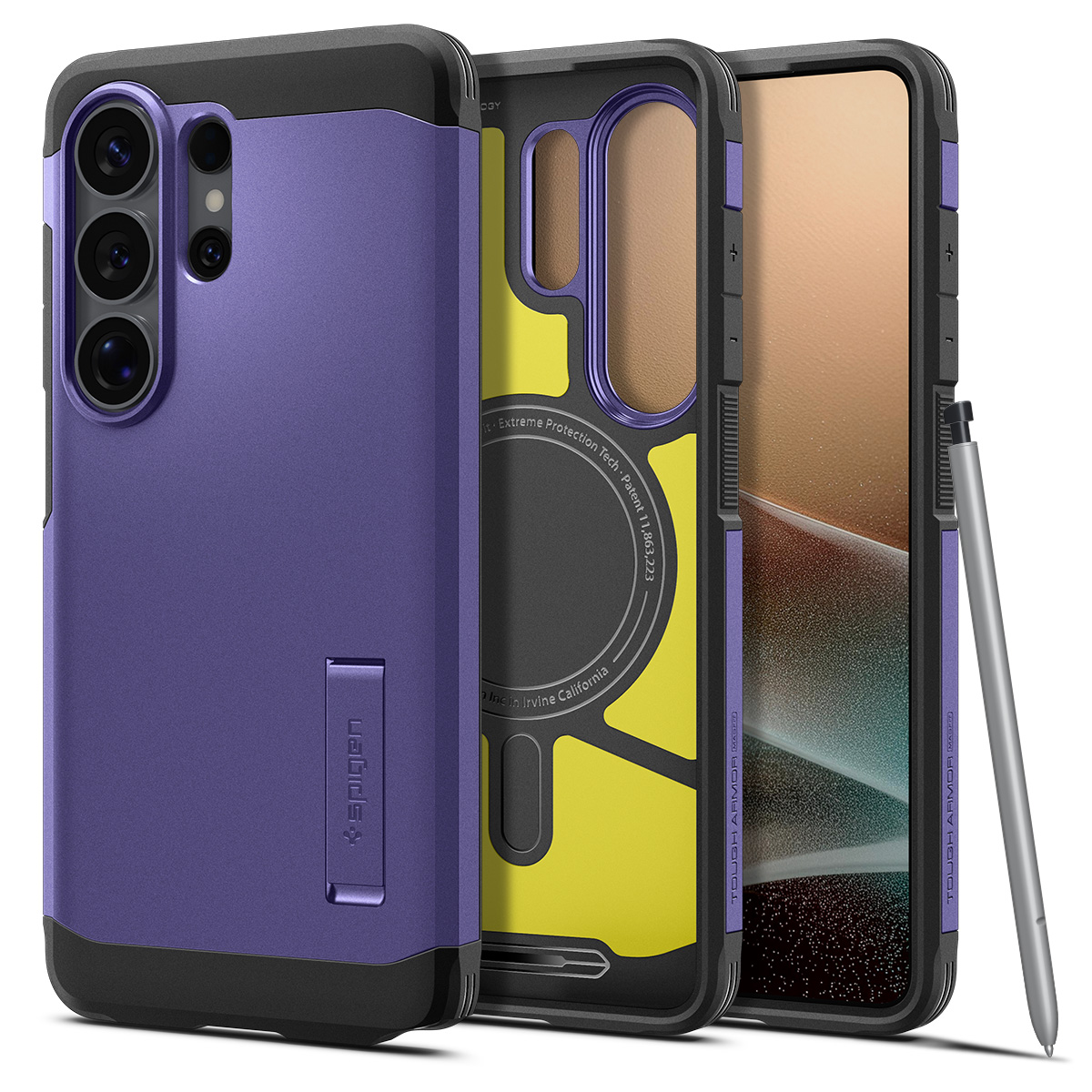 Spigen Tough Armor MagSafe Galaxy S26 Ultra hoesje ash violet