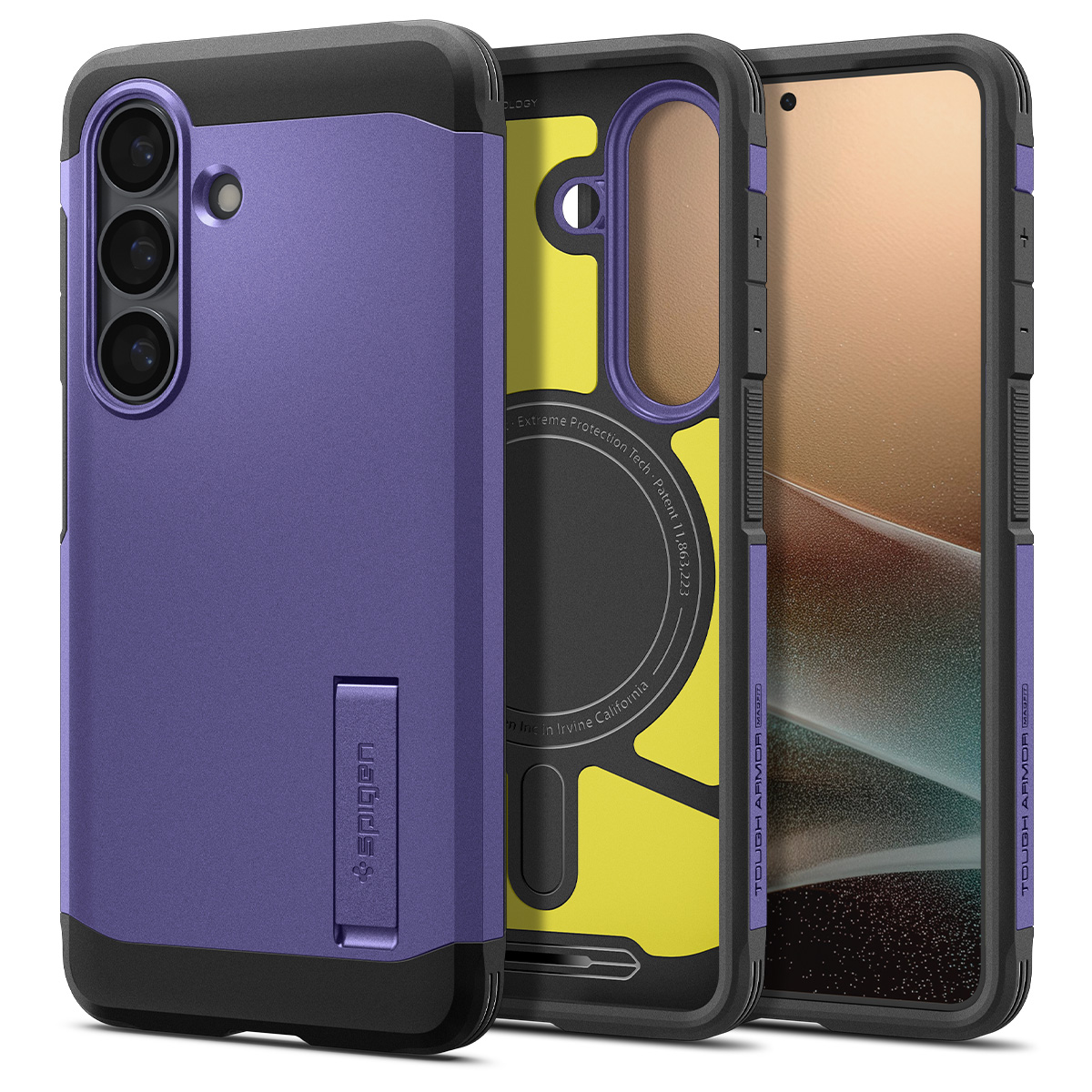 Spigen Tough Armor MagSafe Galaxy S26 hoesje ash violet