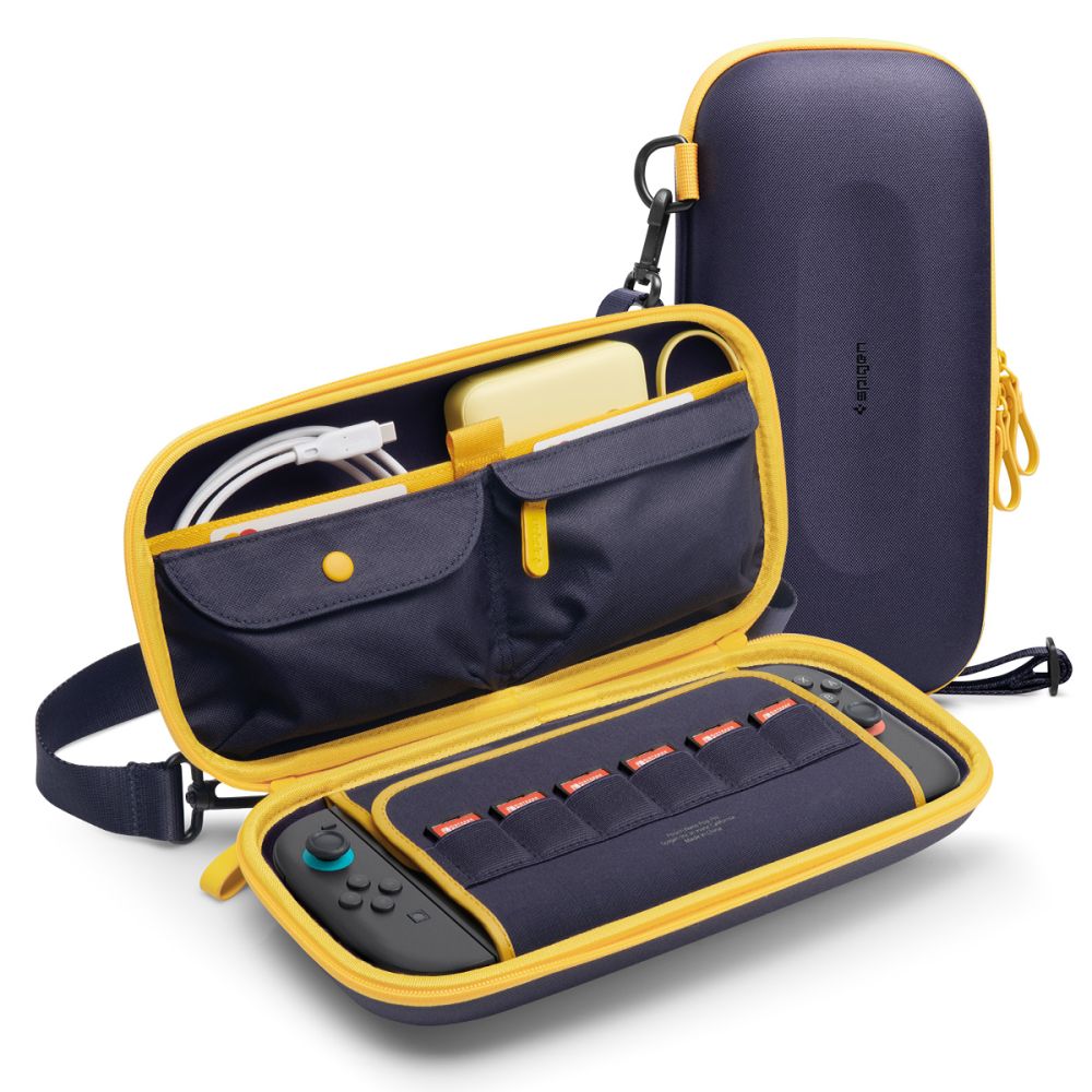 Spigen Nano Pop Pro Pouch voor Nintendo Switch 2 hoesje blueberry