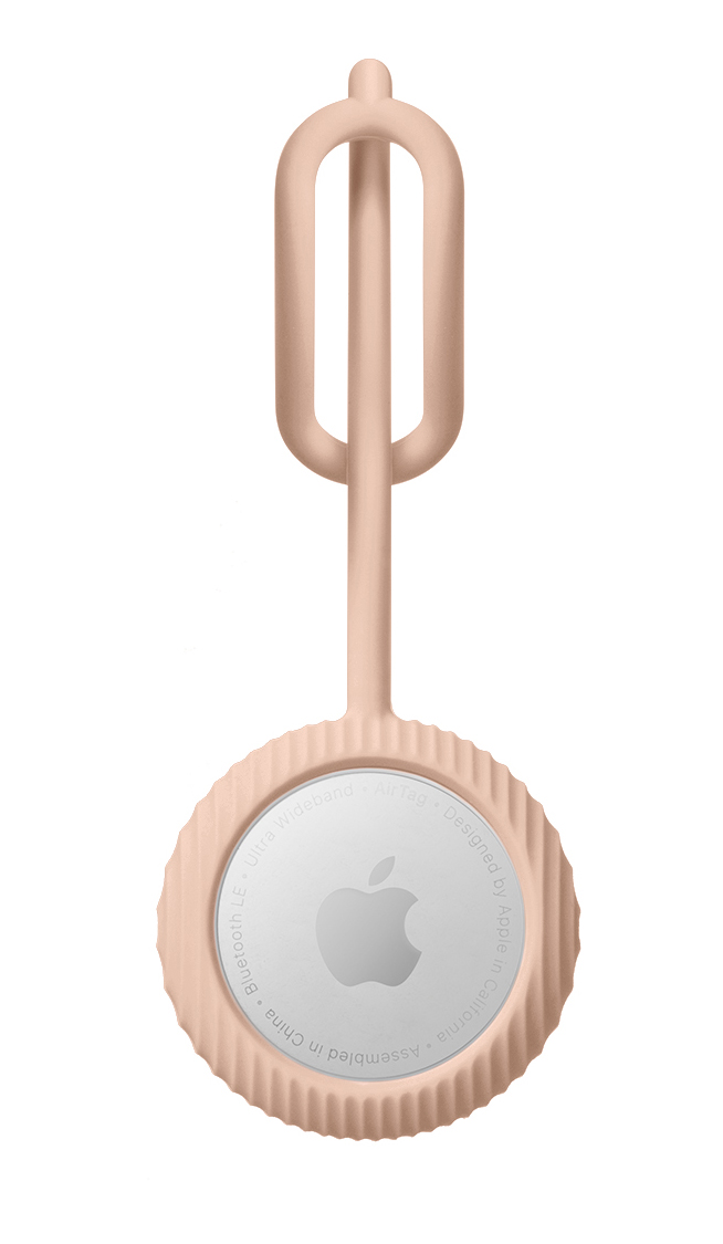 Native Union Curve AirTag loop hanger Peach
