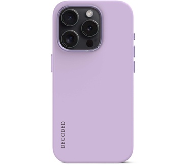 Decoded siliconen MagSafe iPhone 15 Pro Max hoesje paars