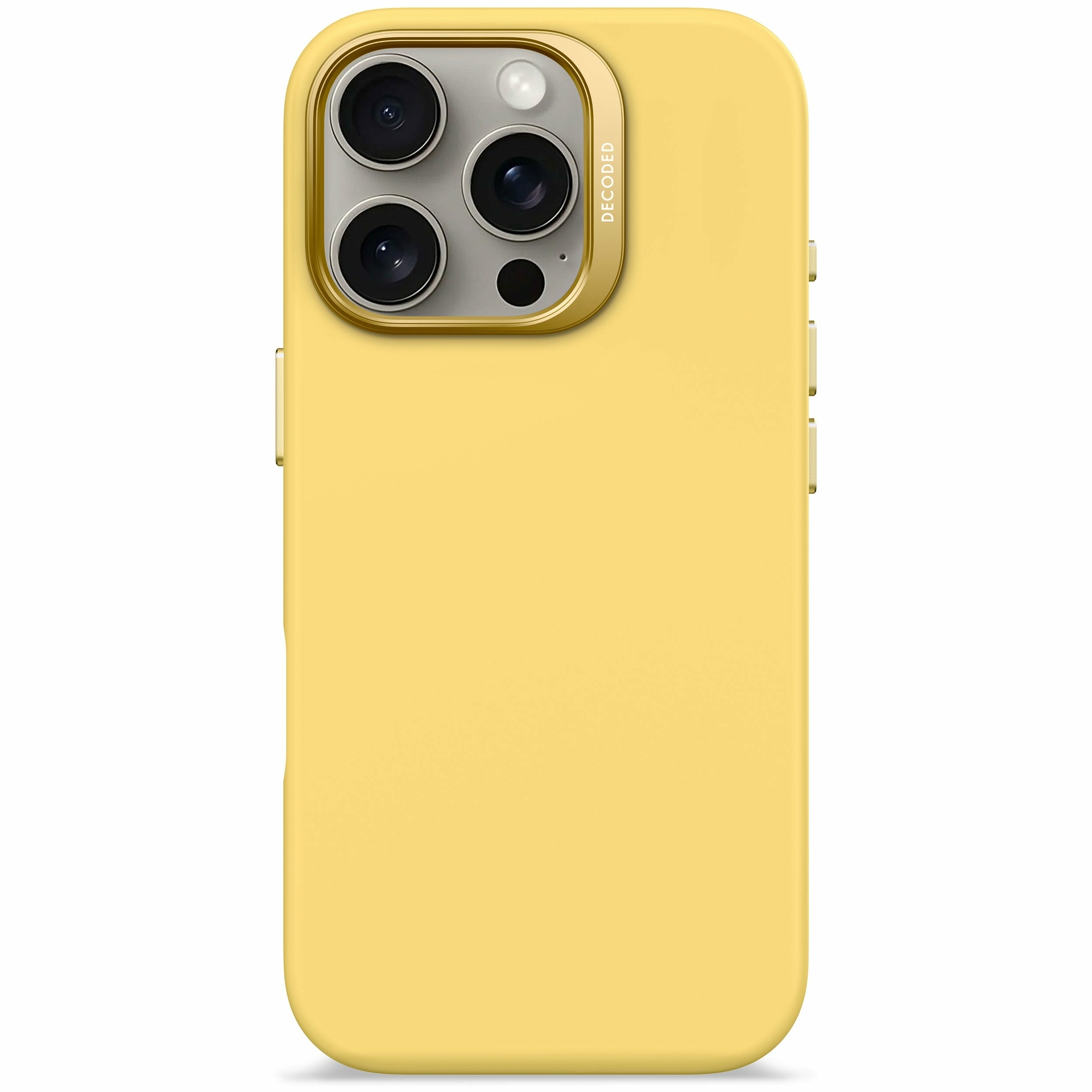Decoded siliconen MagSafe iPhone 16 Pro hoesje geel