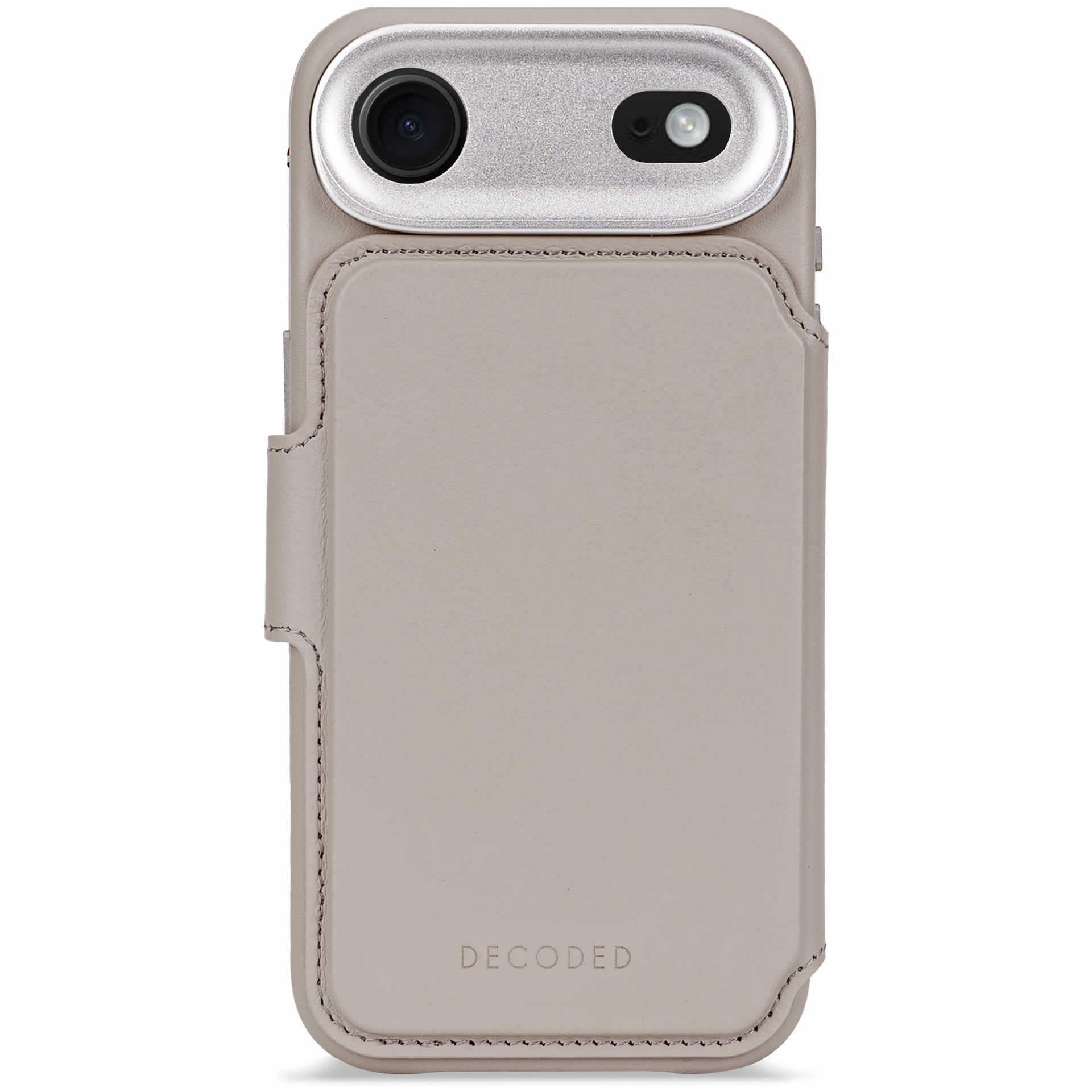 Decoded Leather Detachable 2 in 1&nbsp;Wallet iPhone 17 Air hoesje beige
