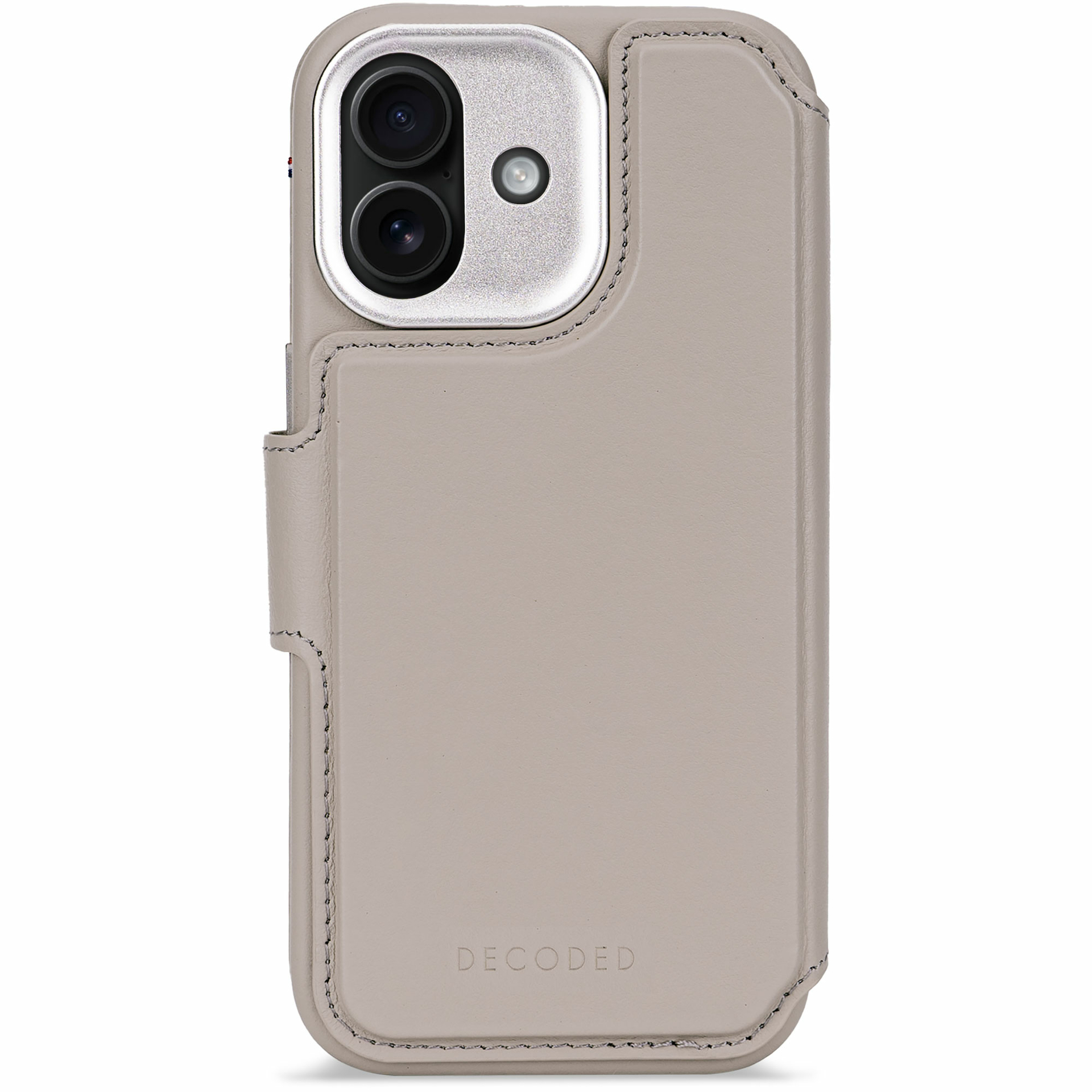 Decoded Leather Detachable 2 in 1&nbsp;Wallet iPhone 17 hoesje beige