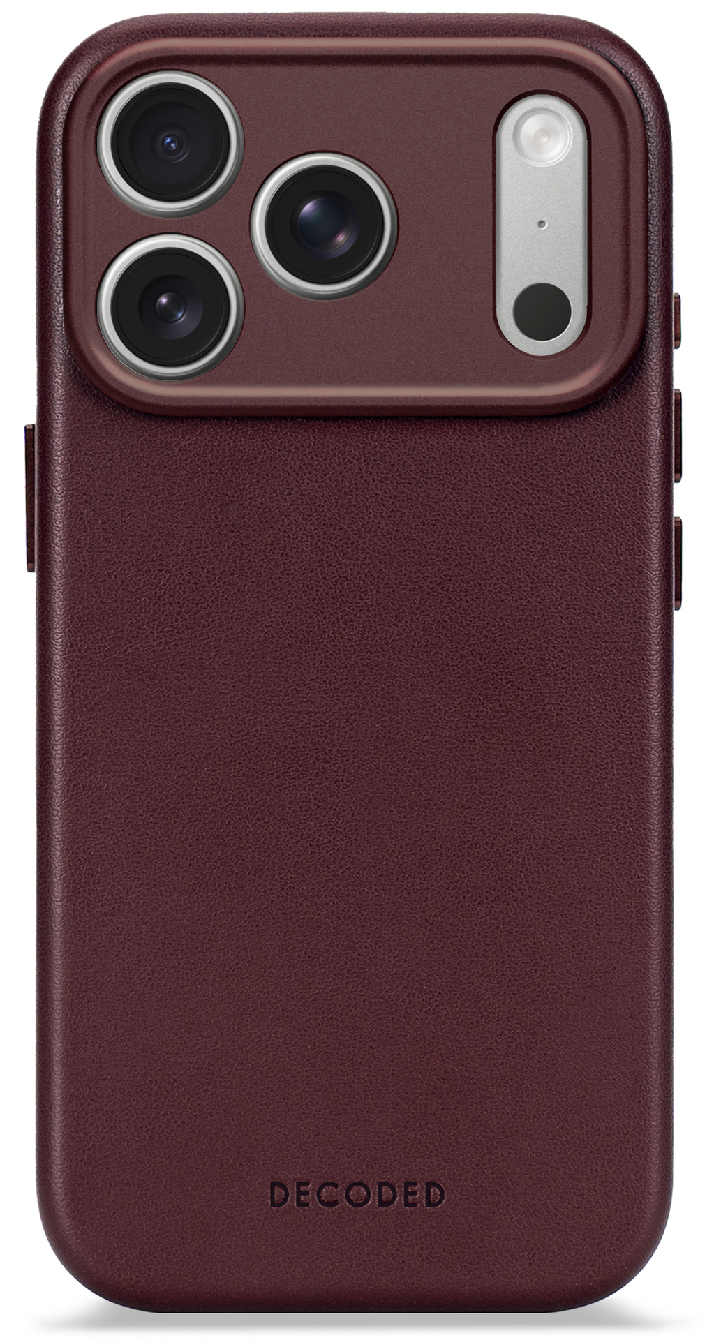 Decoded Leather backcover iPhone 17 Pro Max hoesje dark ruby