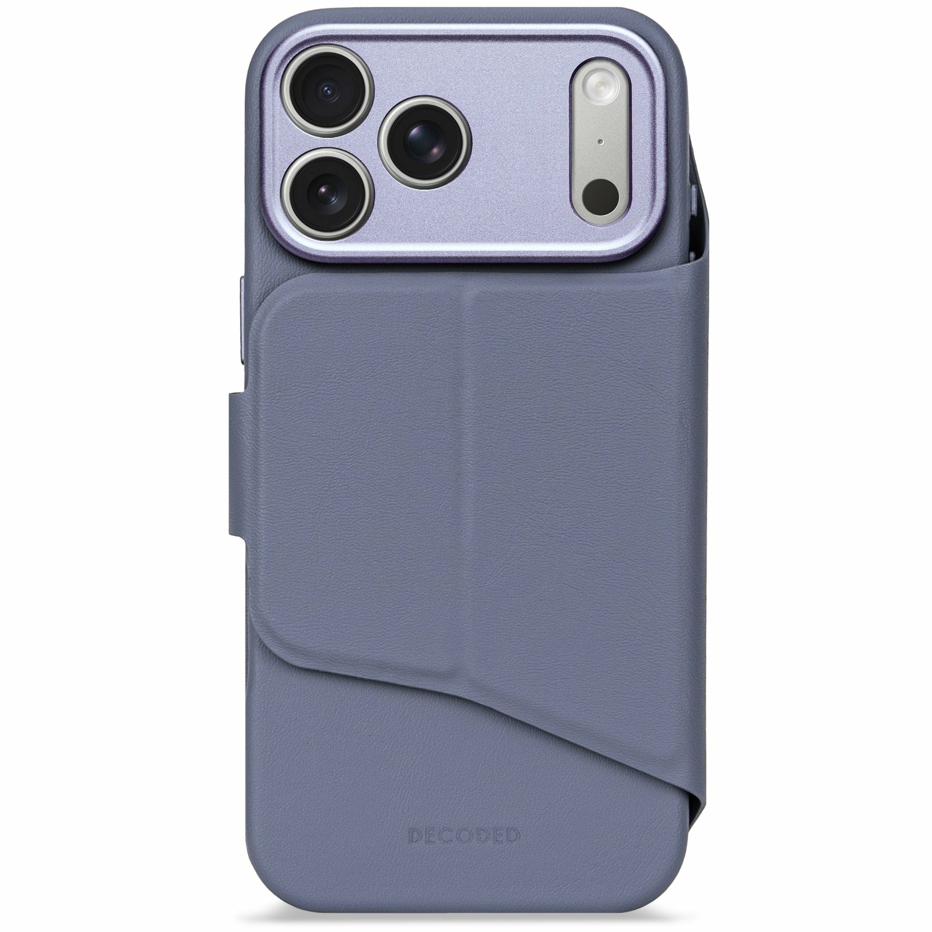Decoded Textured Silicone 2 in 1 Wallet iPhone 17 Pro Max hoesje blauw