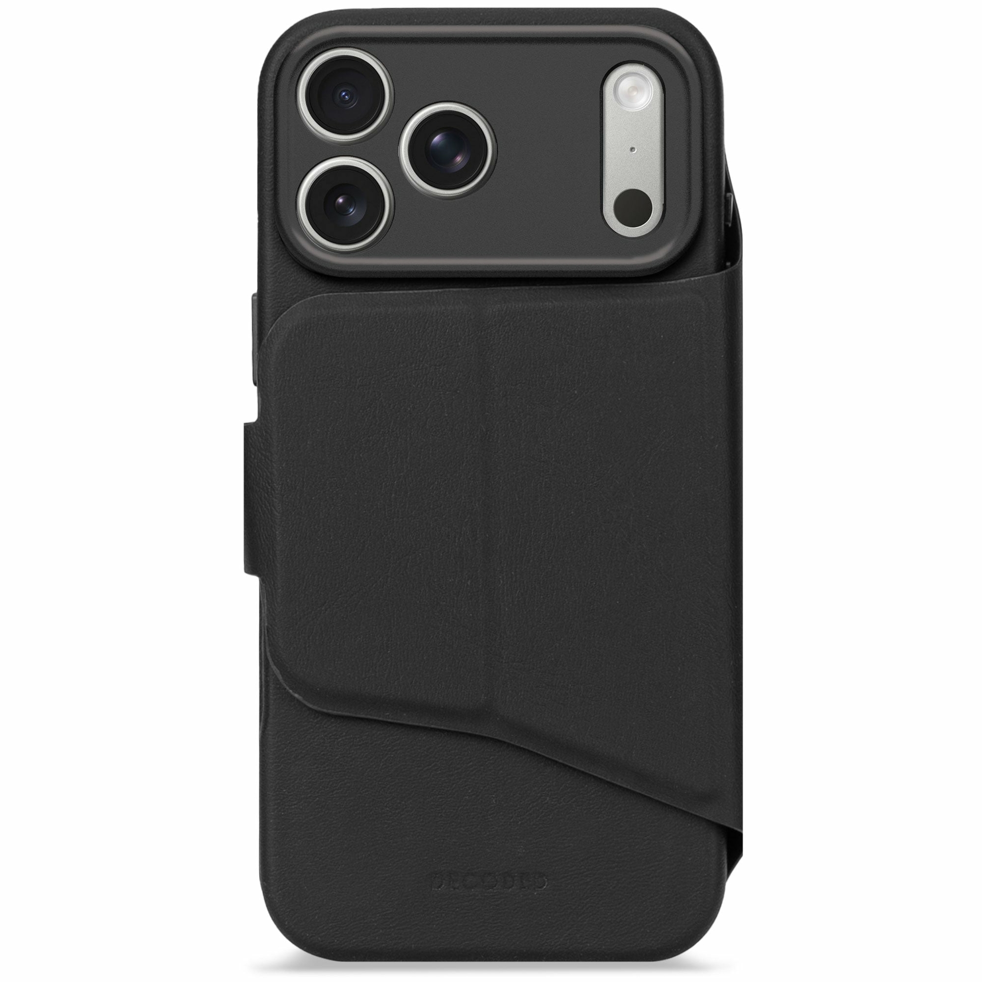 Decoded Textured Silicone 2 in 1 Wallet iPhone 17 Pro Max hoesje zwart