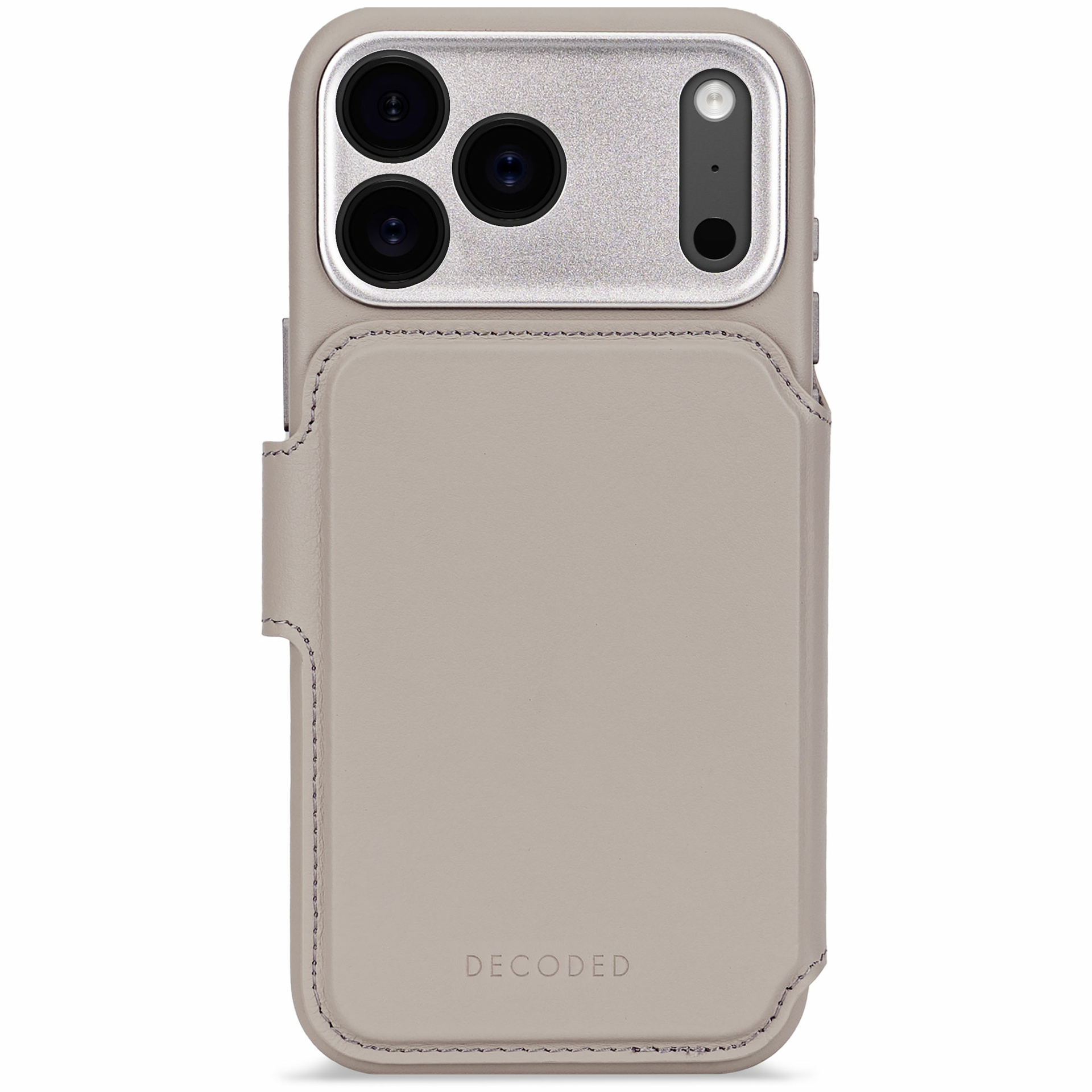 Decoded Leather Detachable 2 in 1&nbsp;Wallet iPhone 17 Pro Max hoesje beige