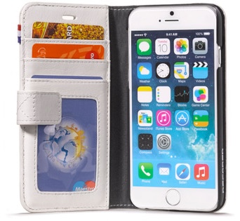 Decoded Leather Wallet iPhone 6S hoesje Wit