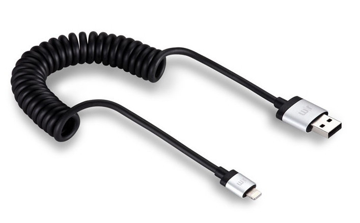Just Mobile Lightning AluCable Twist Silber