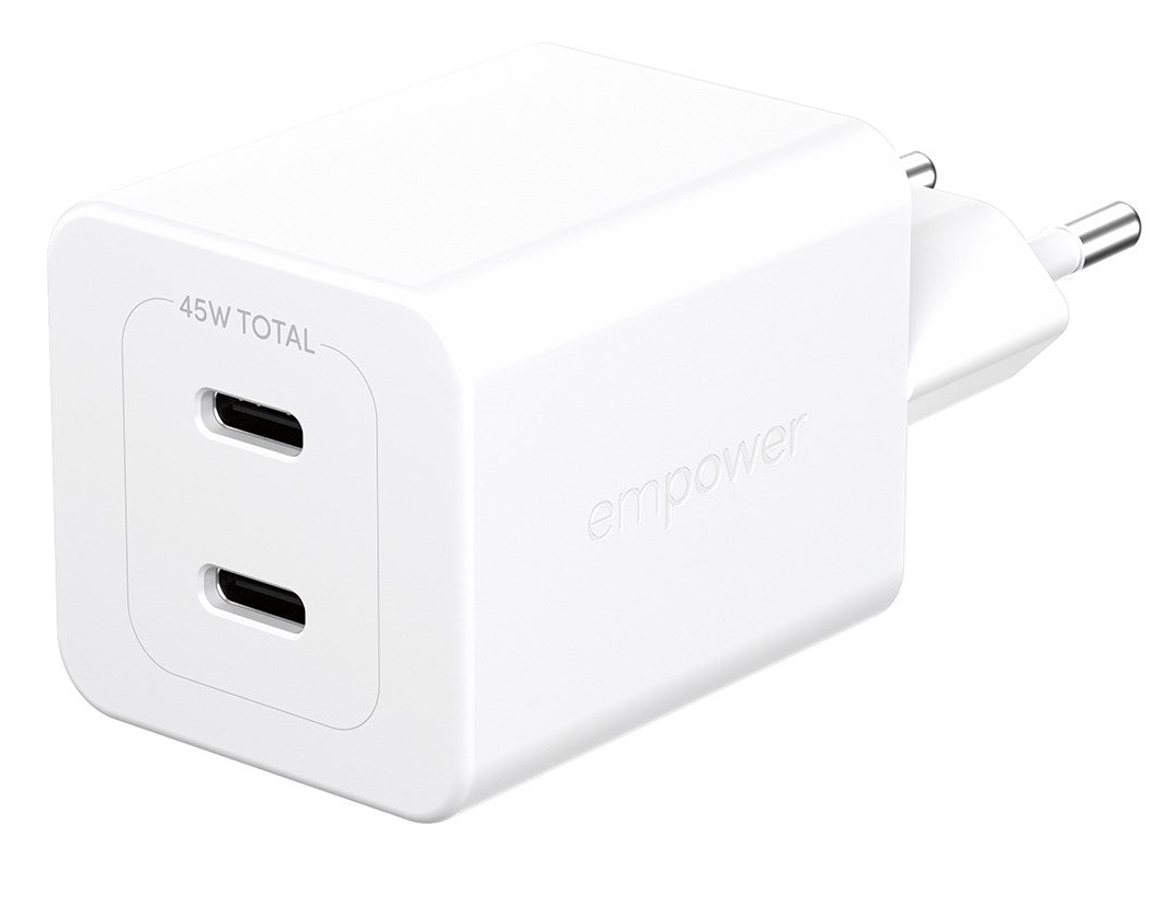 PanzerGlass empower Grand Prix 45 watt 2 poort USB-C oplader wit