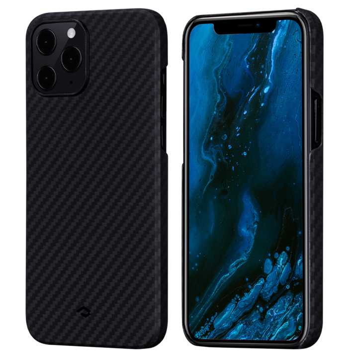 Pitaka MagEZ iPhone 12 Pro Max aramid fiber hoesje Zwart