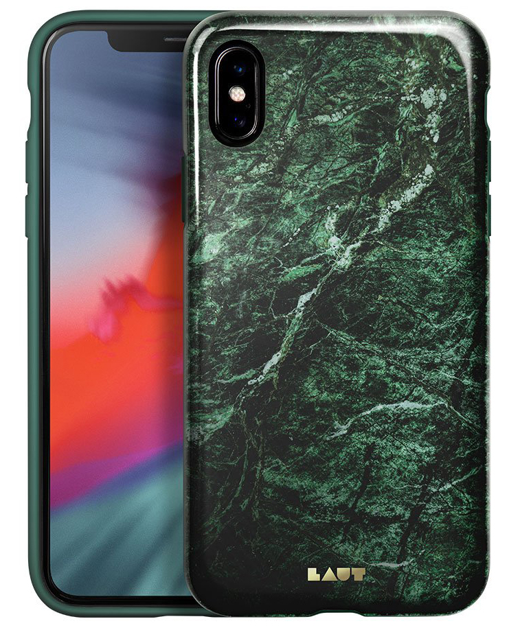 LAUT Huex Marble iPhone Xs Max hoesje Groen